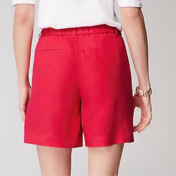 J. Jill Love Linen Patch Pocket Pull On Shorts Strawberry Jam Red XL - Picture 2 of 7
